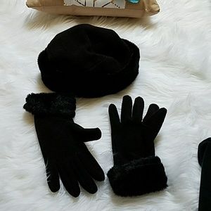 New women hat and gloves set